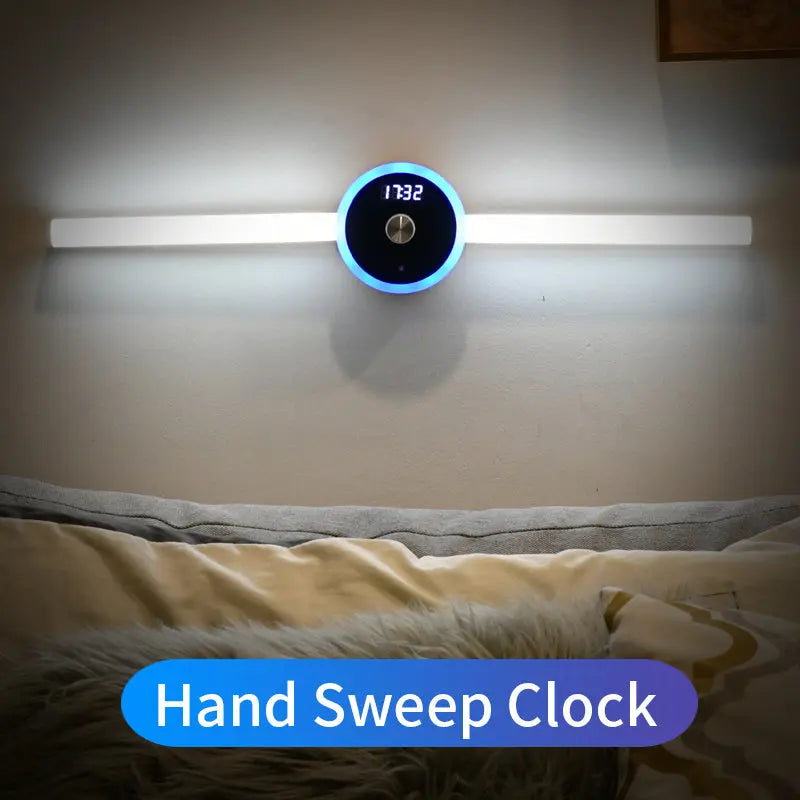 Smart Cabinet Light Clock Timing Sensor Light Removable LED Wardrobe Light Human Body Sensor Light CJ Dropshipping