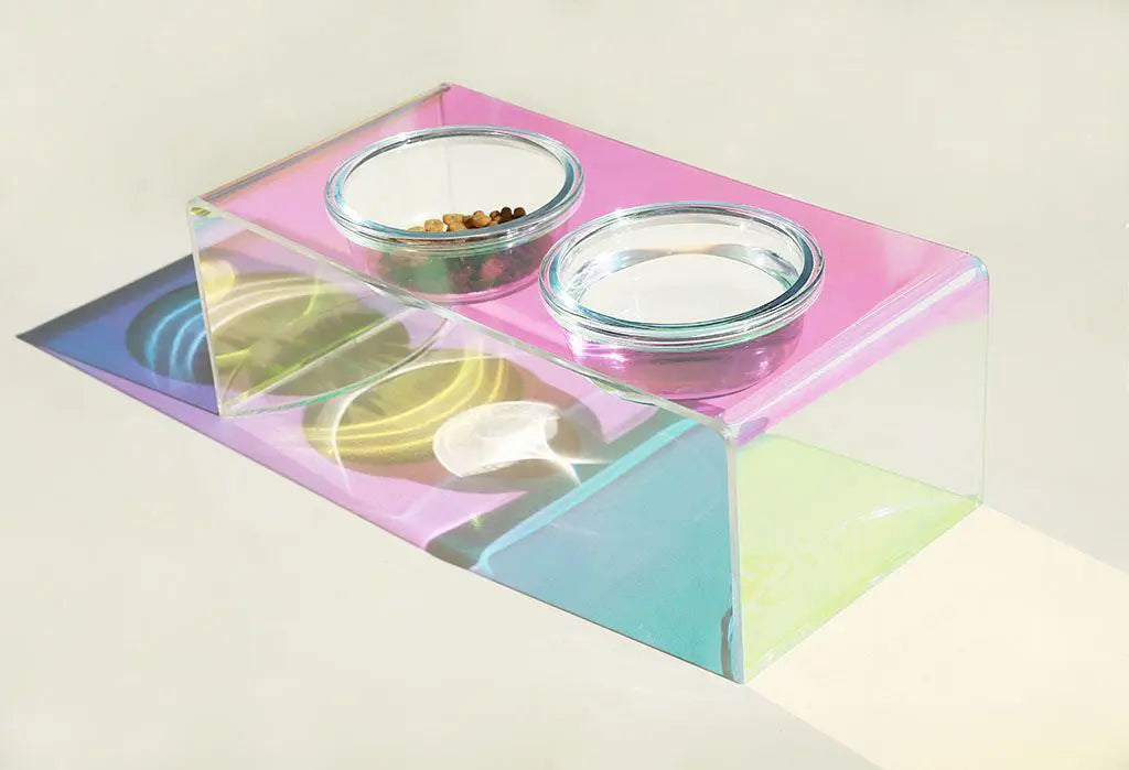 Acrylic Pet Dazzling Bowl Food Basin Small Dog CJ Dropshipping