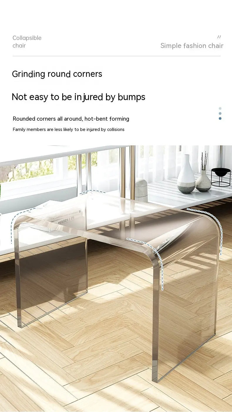 Simple And Light Luxury Acrylic Small Apartment Living Room Design Coffee Table Home Bedroom Bedside Table CJ Dropshipping