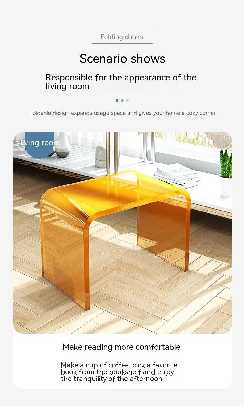 Simple And Light Luxury Acrylic Small Apartment Living Room Design Coffee Table Home Bedroom Bedside Table CJ Dropshipping