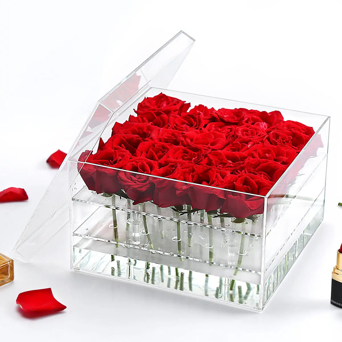 Flower Transparent Square Storage Box Display Box CJ Dropshipping