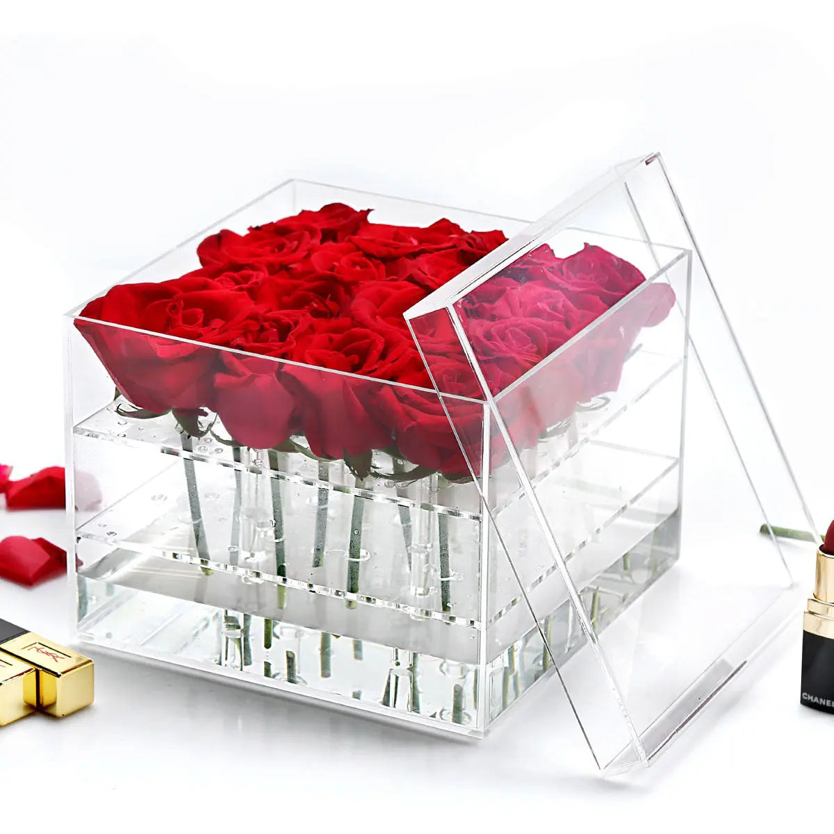 Flower Transparent Square Storage Box Display Box CJ Dropshipping
