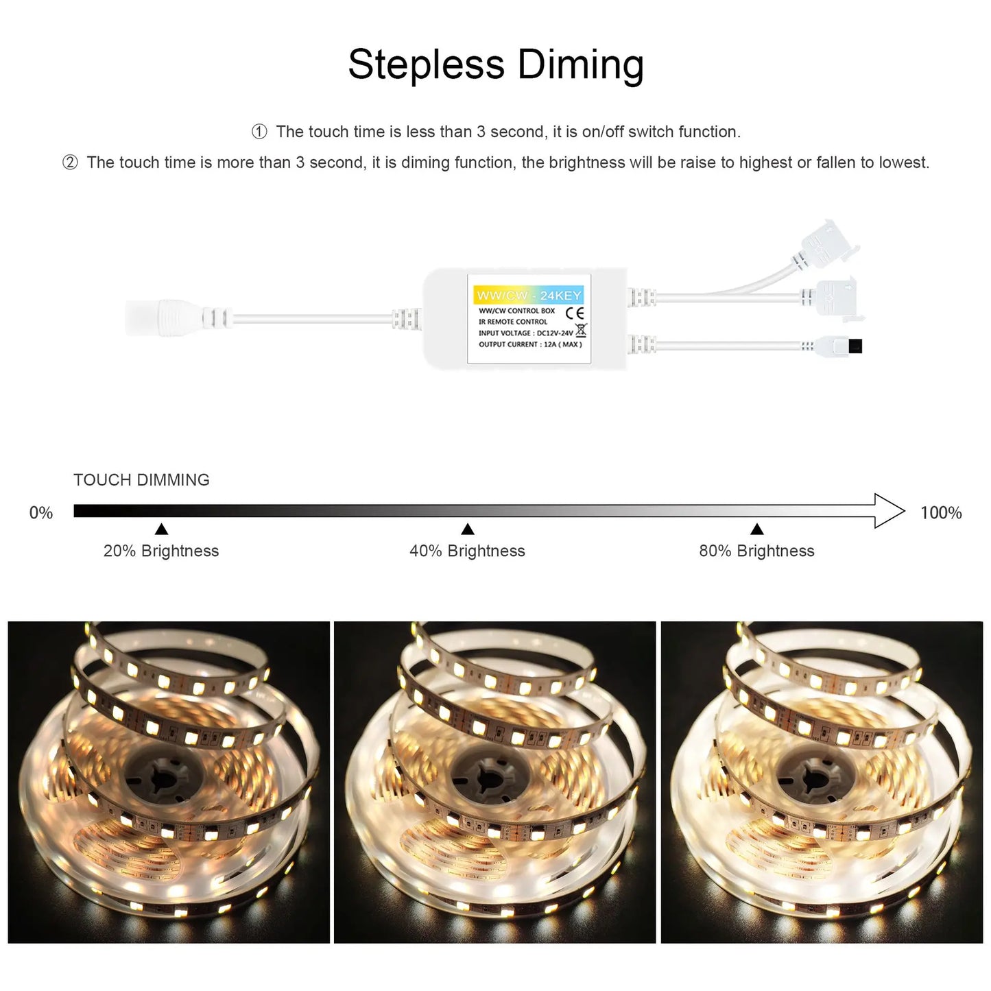 LED Dual Color Light Strip 12V Dimming CJ Dropshipping