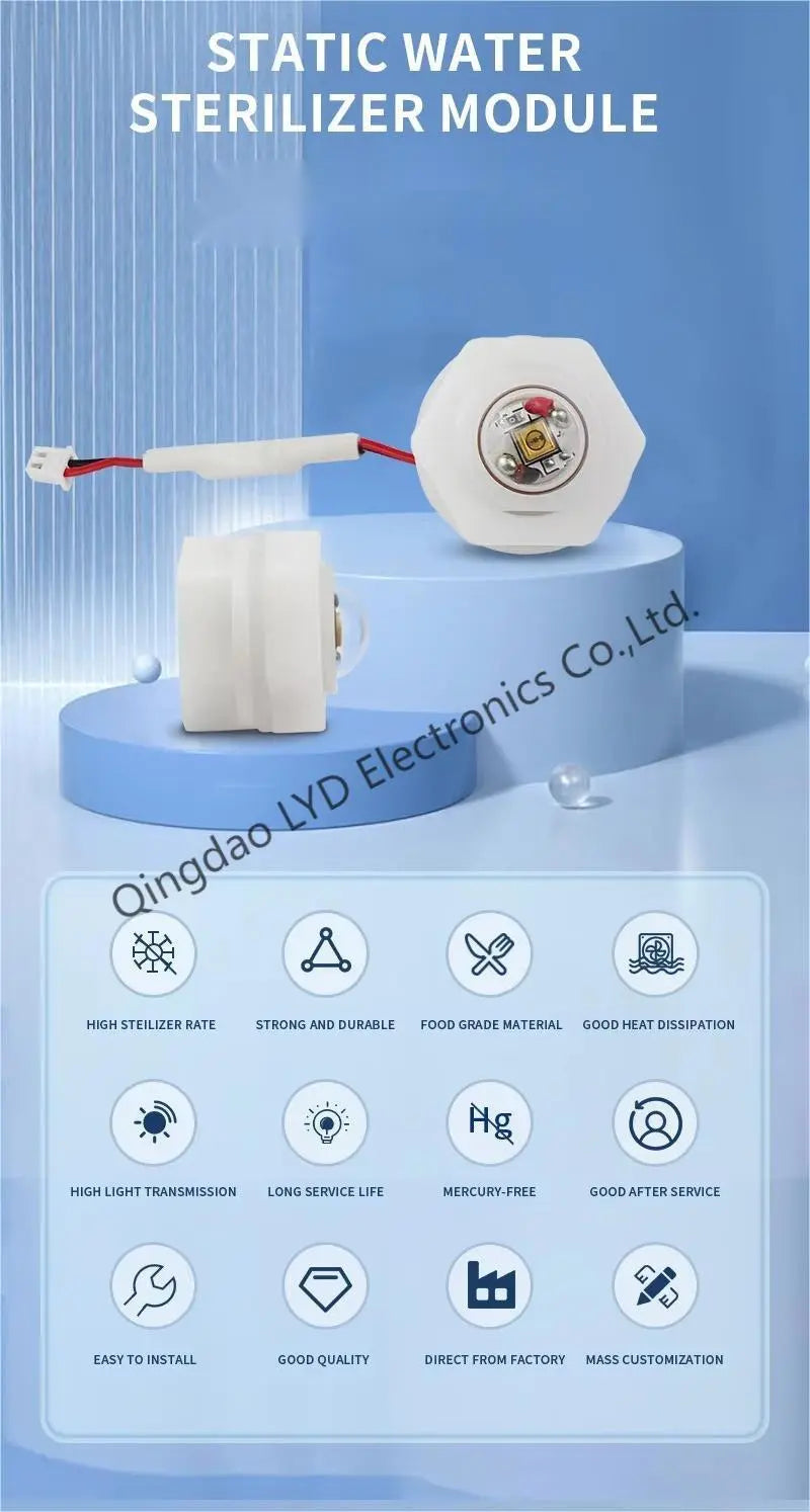 5mW 10L UVC Ultraviolet Light for Water Treatment lydled2024.com