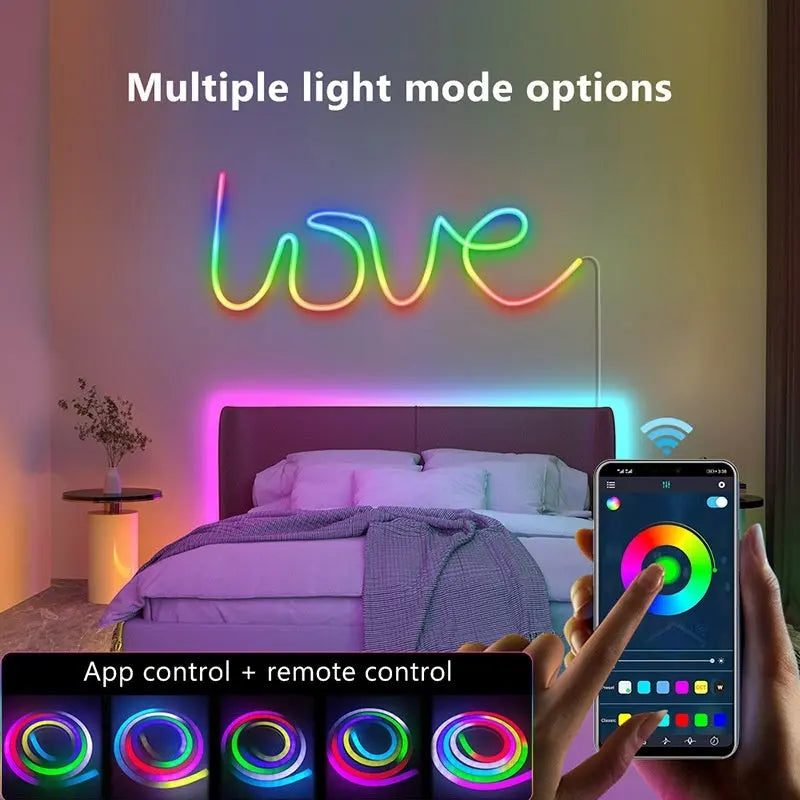 Colorful Neon Light Bar Suit LED Strips Music Light With Silicone Light Bar CJ Dropshipping