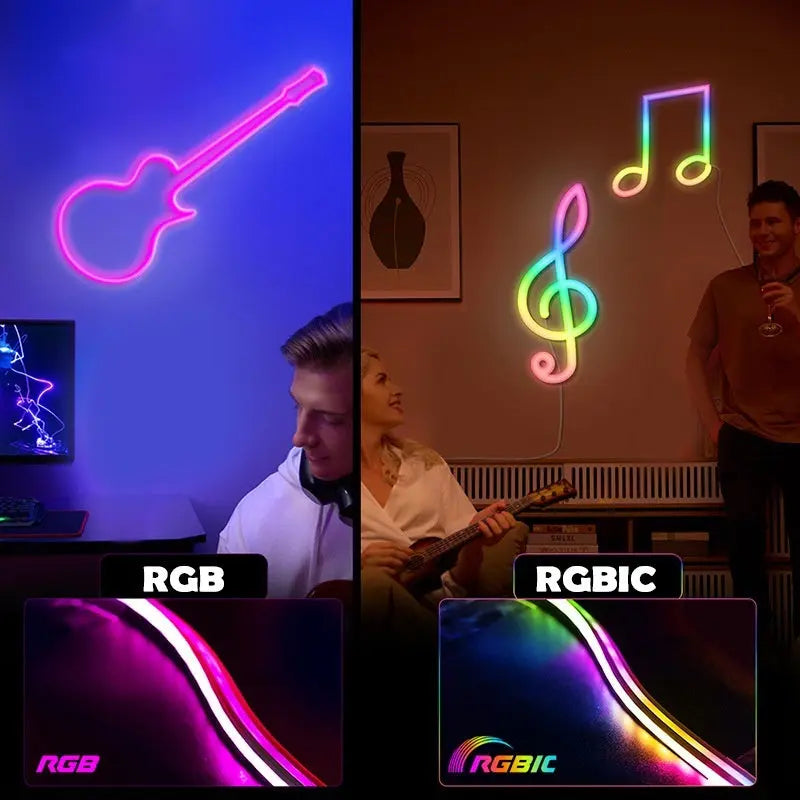 Colorful Neon Light Bar Suit LED Strips Music Light With Silicone Light Bar CJ Dropshipping