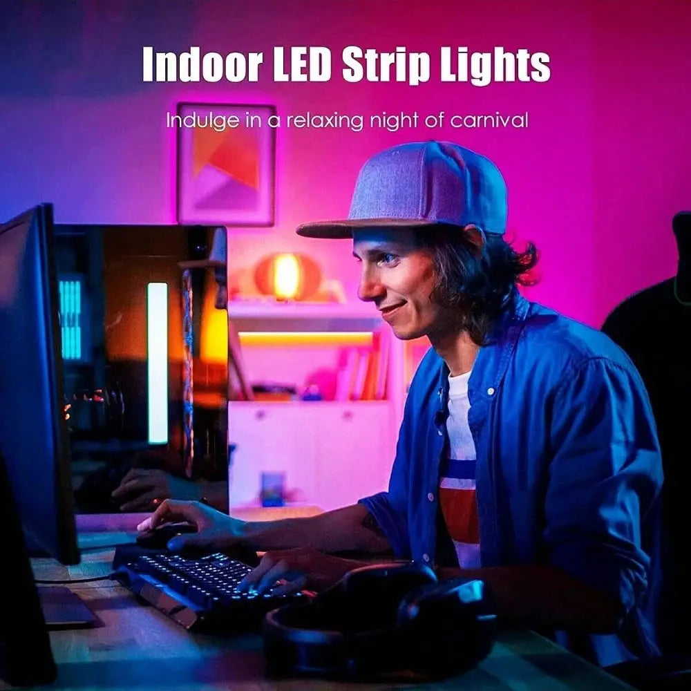 10M 2835 USB LED Strip Light RGB 24-key Remote Control Flexible Lamp AliExpress