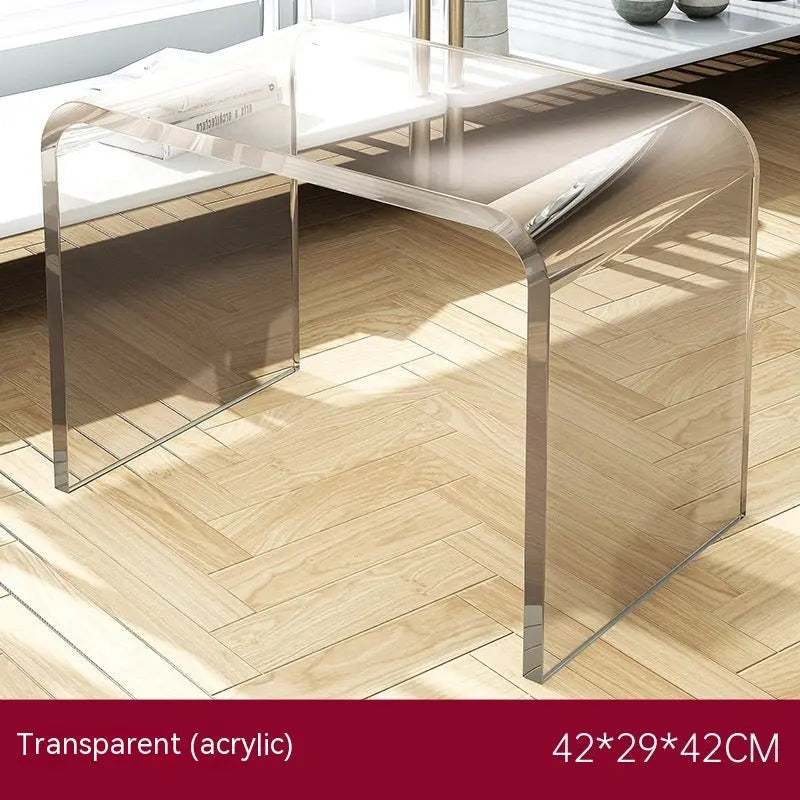 Simple And Light Luxury Acrylic Small Apartment Living Room Design Coffee Table Home Bedroom Bedside Table CJ Dropshipping