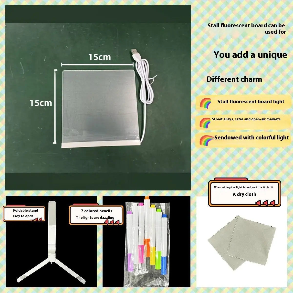 LED Acrylic Luminous Panel Small Night Lamp CJ Dropshipping