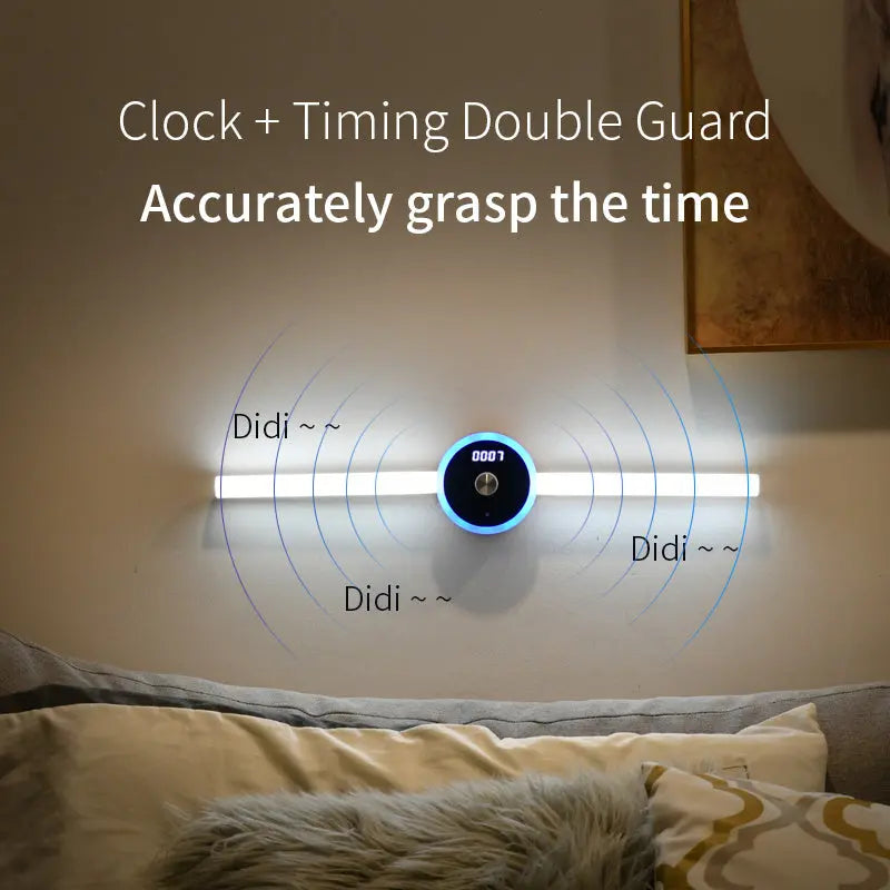 Smart Cabinet Light Clock Timing Sensor Light Removable LED Wardrobe Light Human Body Sensor Light CJ Dropshipping