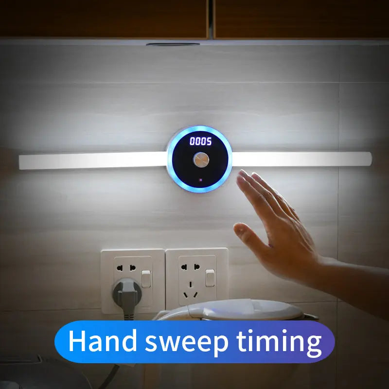 Smart Cabinet Light Clock Timing Sensor Light Removable LED Wardrobe Light Human Body Sensor Light CJ Dropshipping
