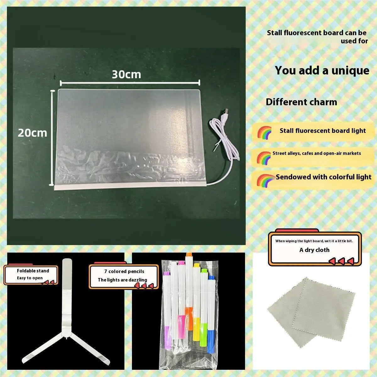 LED Acrylic Luminous Panel Small Night Lamp CJ Dropshipping