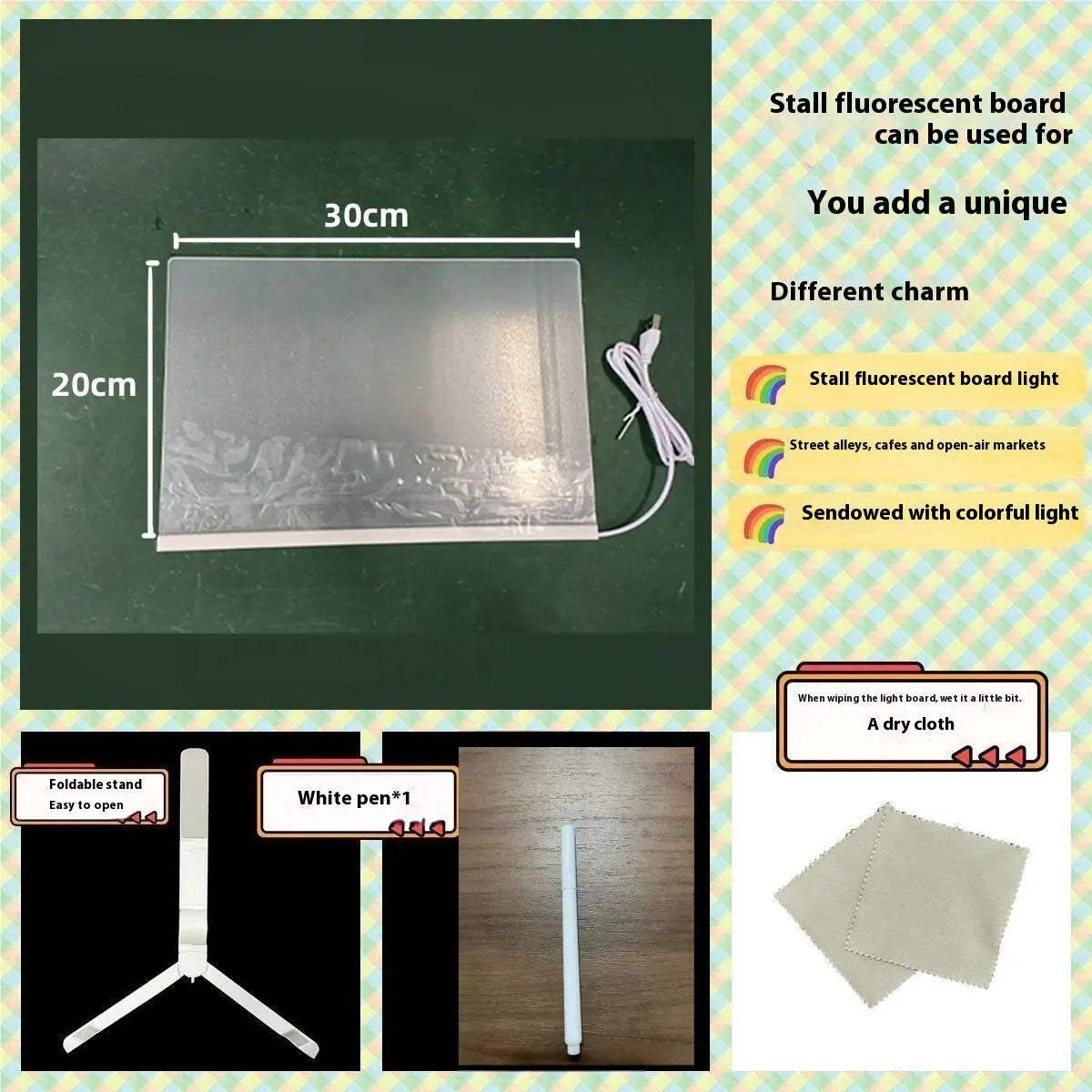 LED Acrylic Luminous Panel Small Night Lamp CJ Dropshipping