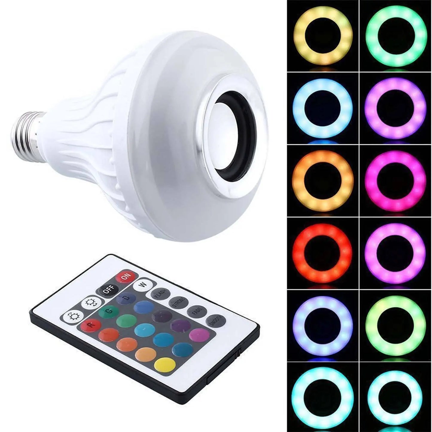 3W E27 EU Plug Auto Rotating LED Stage Light Bulb Teal Simba