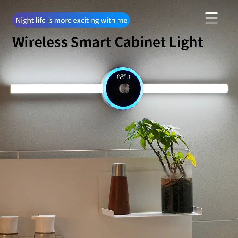 Smart Cabinet Light Clock Timing Sensor Light Removable LED Wardrobe Light Human Body Sensor Light CJ Dropshipping