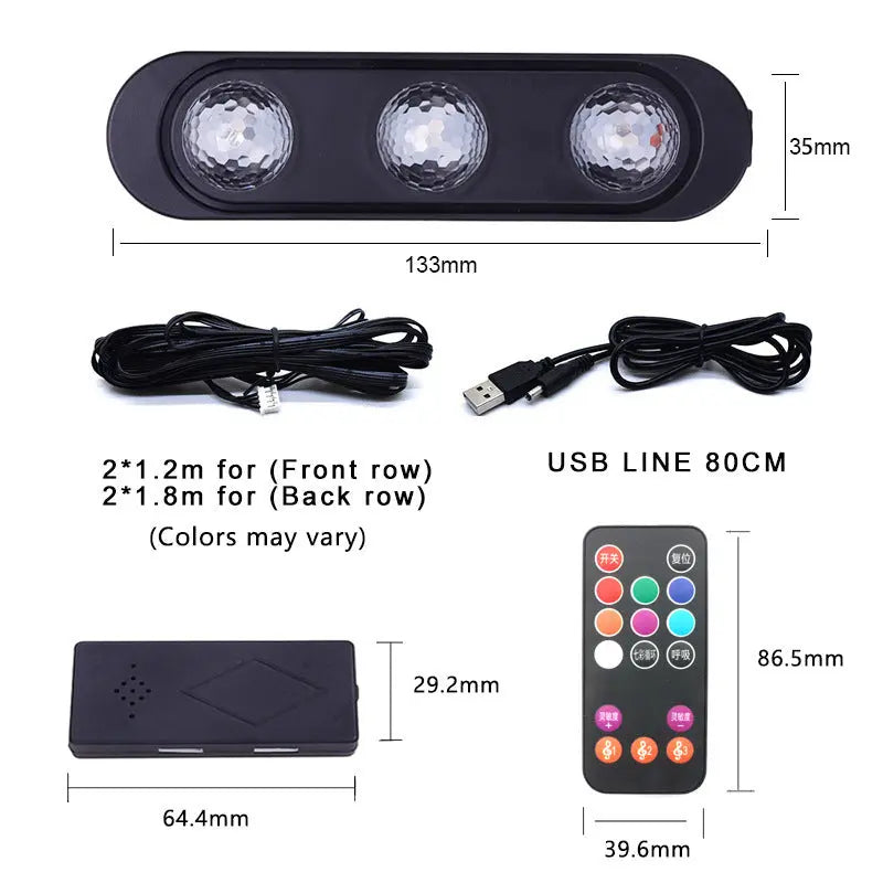 Seven-color Voice-activated USB Foot Ambient Light - lydled2024.com