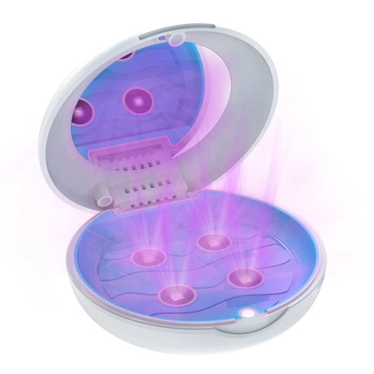 High-end Portable UVC Sterilization Retainer Disinfection Box LED UV Tooth Brace Box CJ Dropshipping