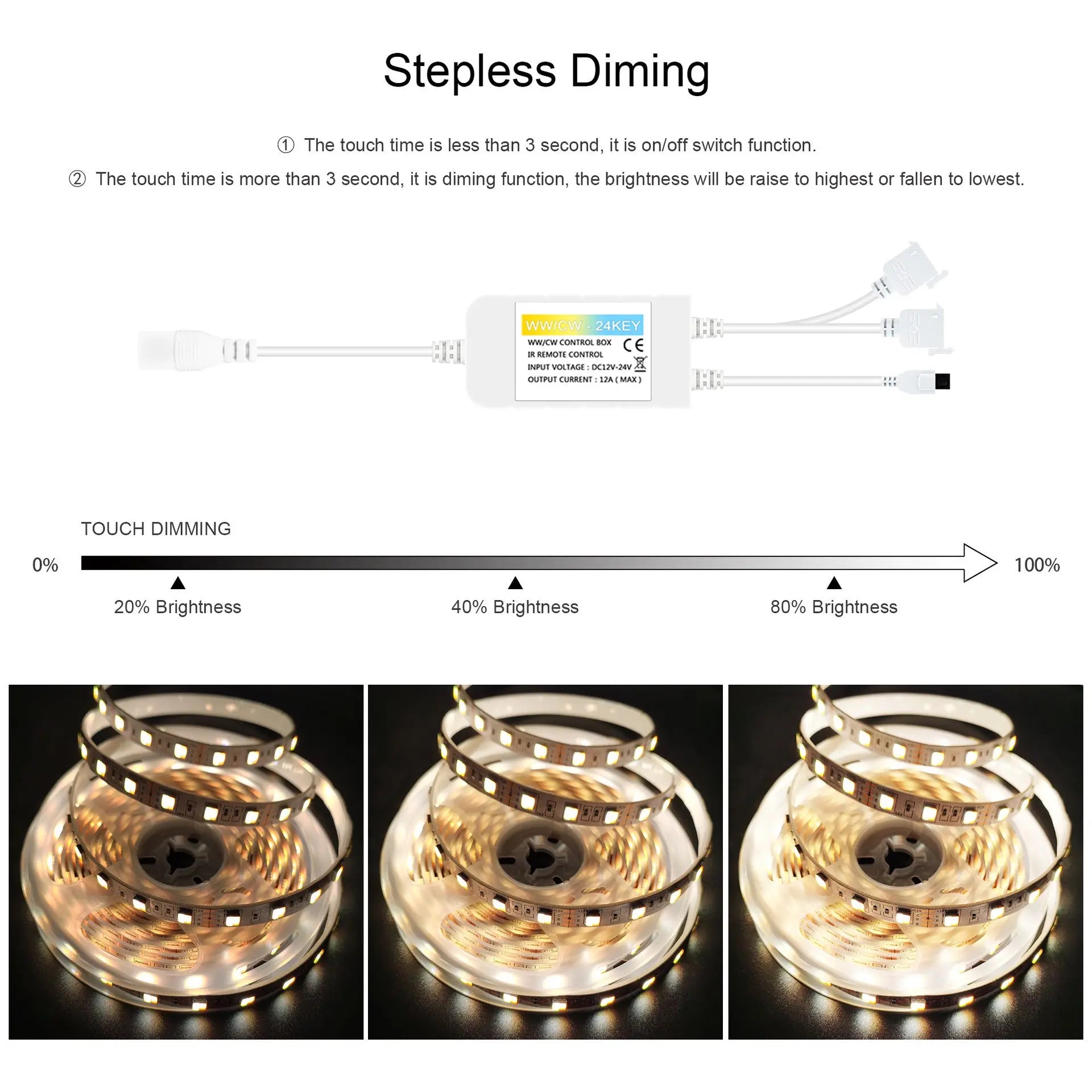LED Dual Color Light Strip 12V Dimming CJ Dropshipping