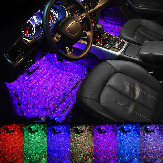 Seven-color Voice-activated USB Foot Ambient Light - lydled2024.com