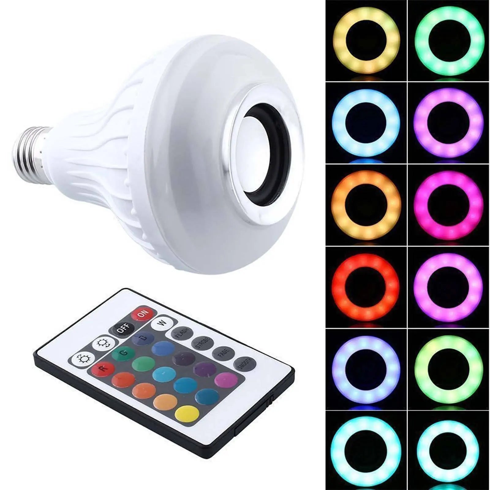 3W E27 EU Plug Auto Rotating LED Stage Light Bulb Teal Simba